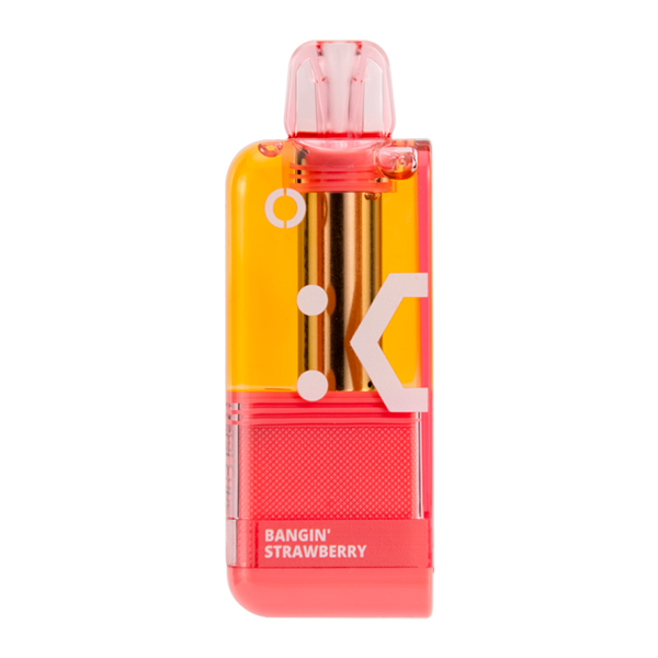 strawberry ice disposable vape showing battery and e-liquid capacity indicators