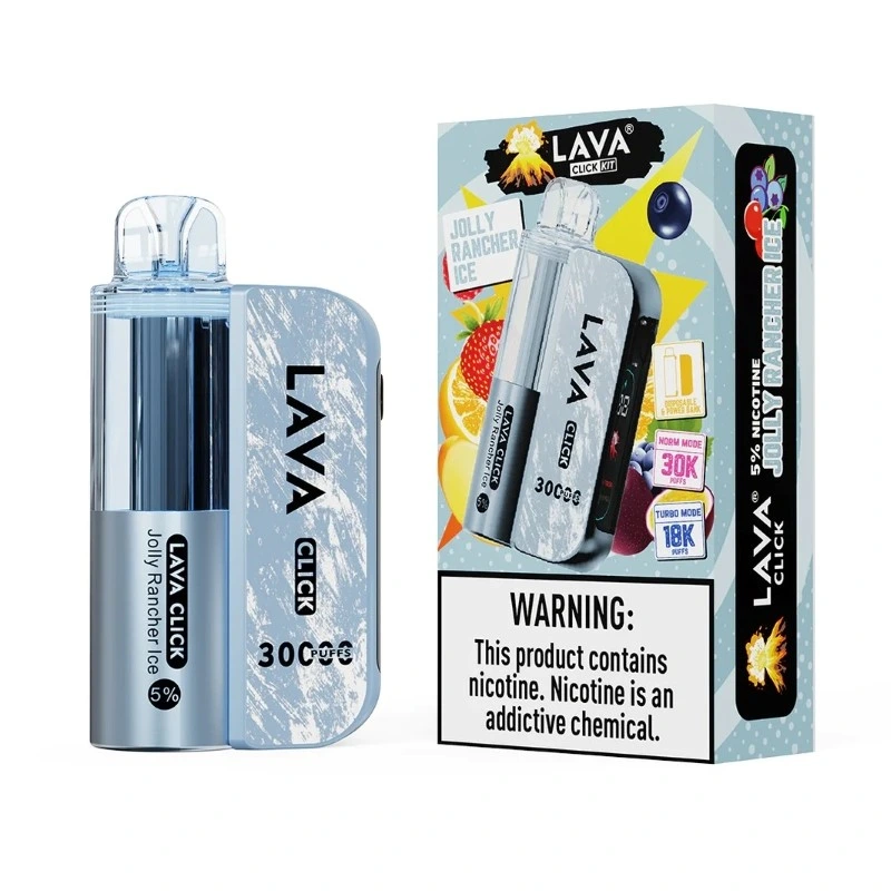 stellar vapes Lava Click 30K device showing smart display